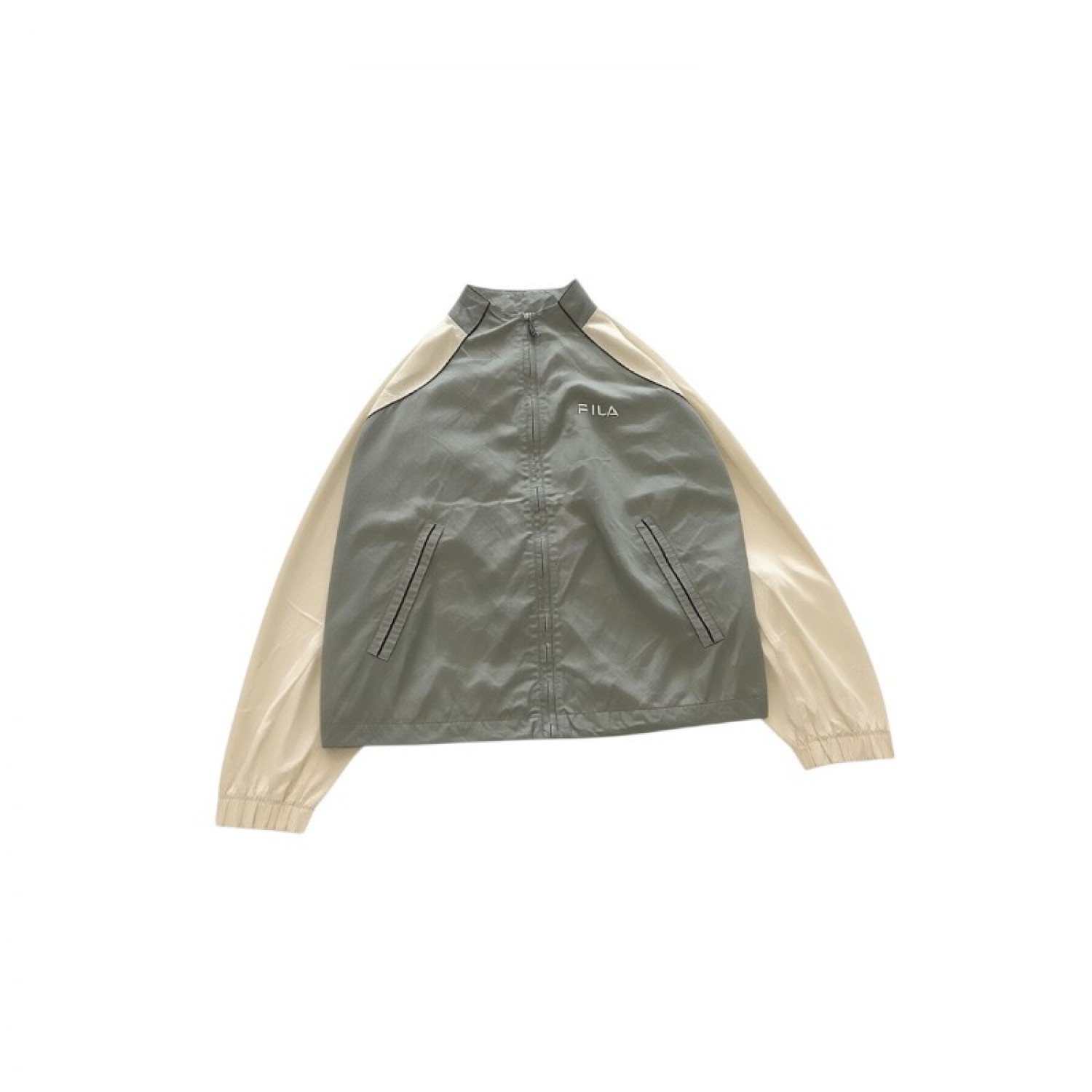 FILA Γκρι Αντιανεμικό Jacket με Εκρού Μανίκια – Μέγεθος M / Pre-Owned