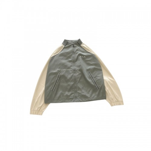 FILA Γκρι Αντιανεμικό Jacket με Εκρού Μανίκια – Μέγεθος M / Pre-Owned