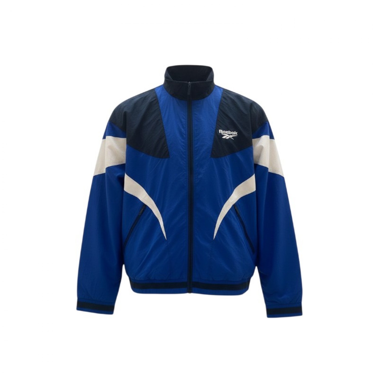 Vintage Reebok Μπλε Color Block Αντιανεμικό Jacket – Μέγεθος XXL / Pre-Owned