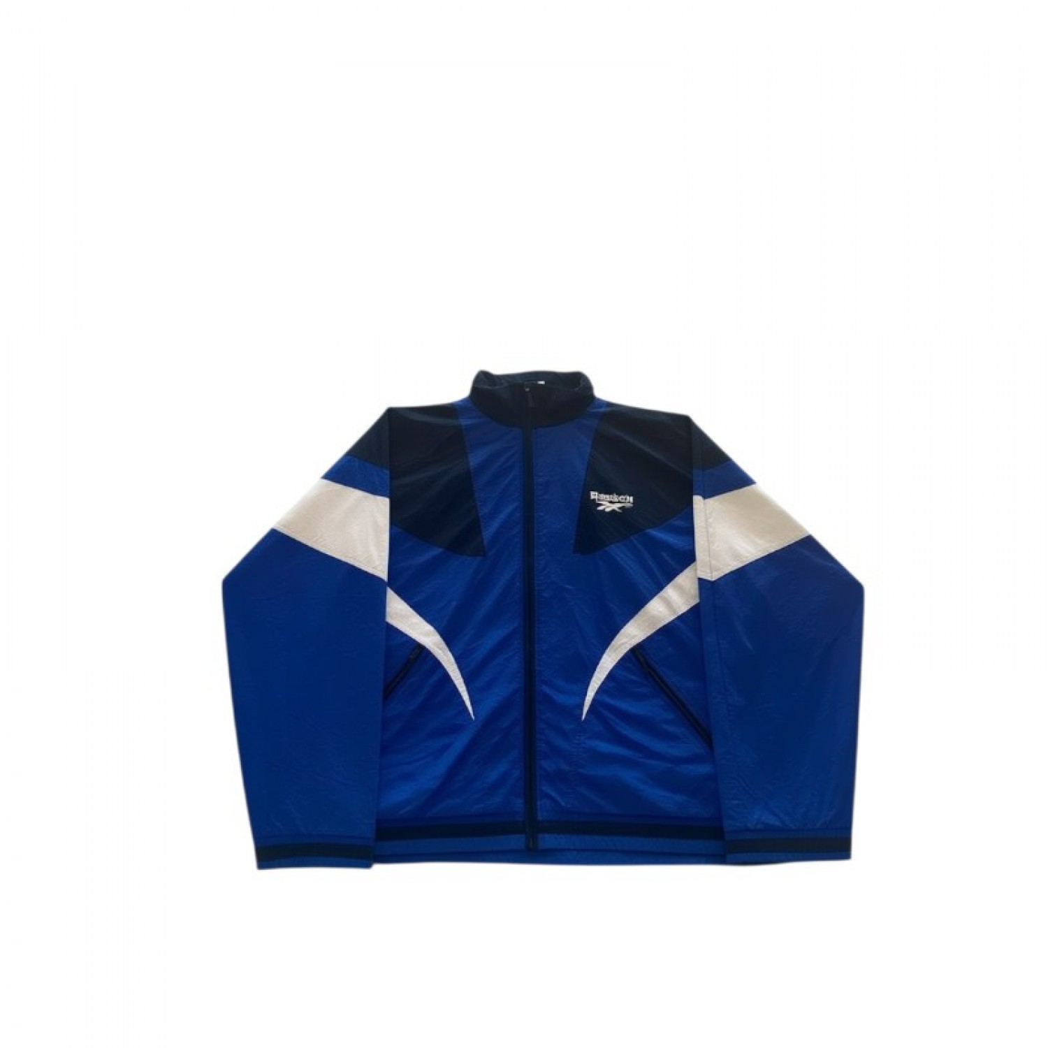Vintage Reebok Μπλε Color Block Αντιανεμικό Jacket – Μέγεθος XXL / Pre-Owned