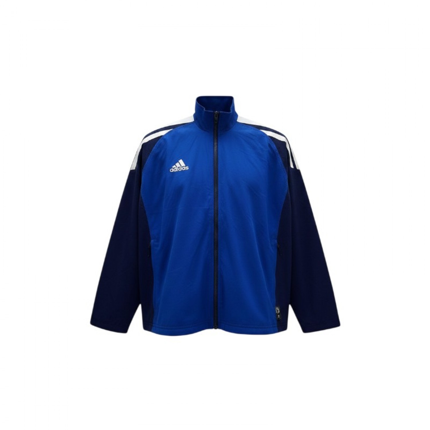 Adidas Μπλε και Navy Αθλητικό Jacket με Λευκές Ρίγες – Μέγεθος M / Pre-Owned