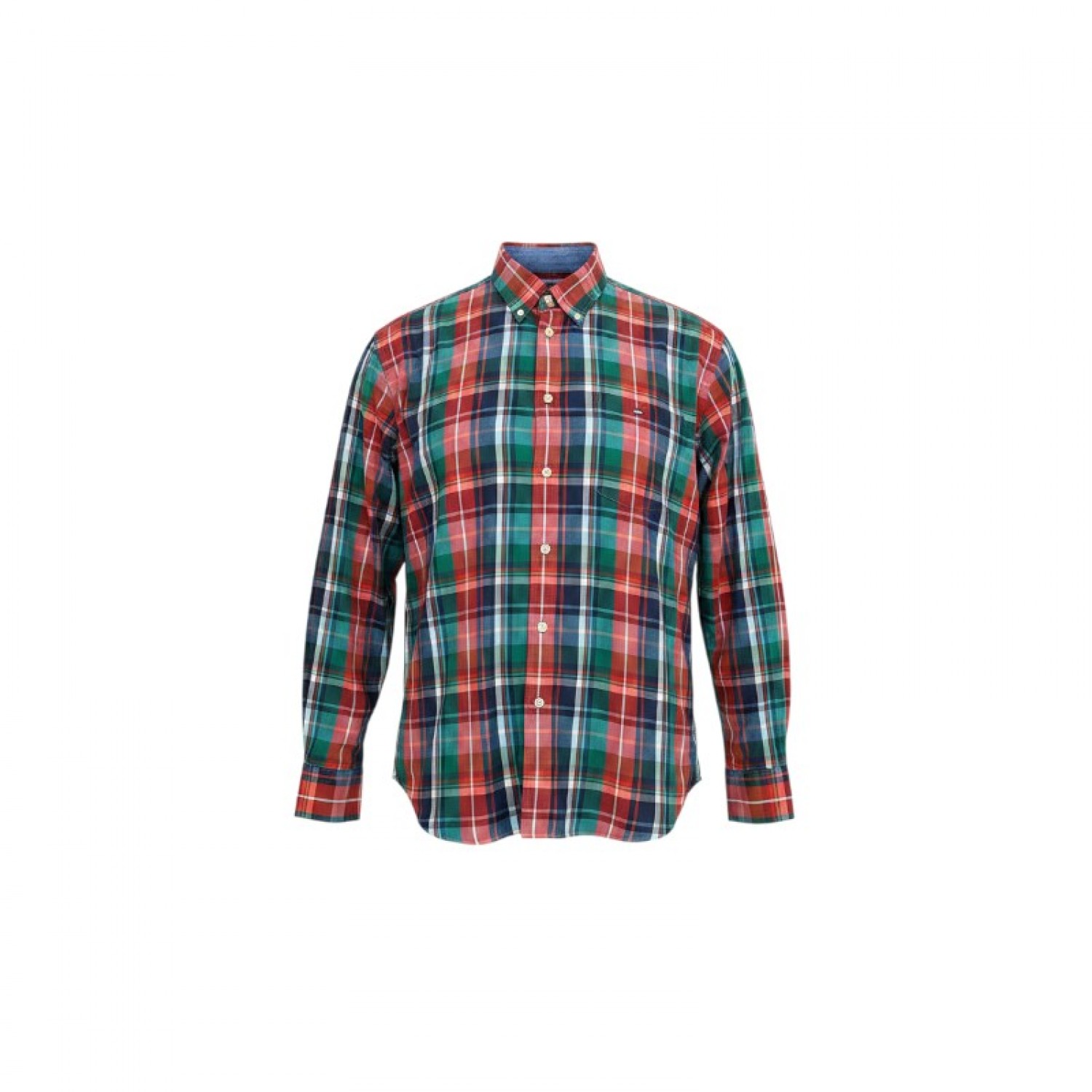 Tommy Hilfiger Classic Fit Καρό Πουκάμισο Κόκκινο–Πράσινο – Μέγεθος XL / Pre-Owned