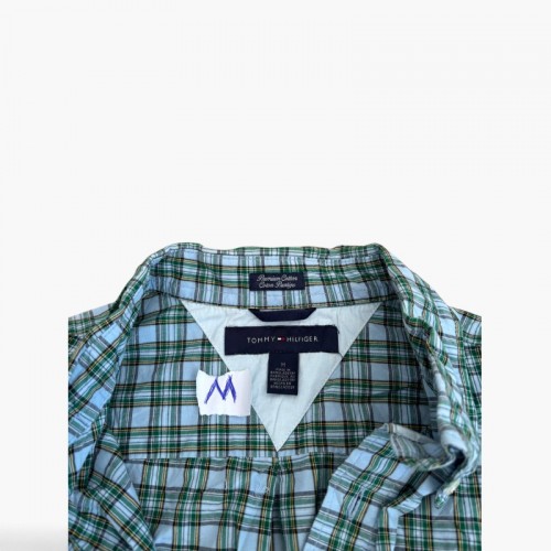 Tommy Hilfiger Premium Cotton Πράσινο Καρό Πουκάμισο – Μέγεθος M / Pre-Owned