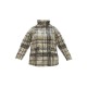 THE NORTH FACE - Beige & Black Checkered High-Collar Jacket / Pre-Owned