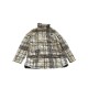 THE NORTH FACE - Beige & Black Checkered High-Collar Jacket / Pre-Owned