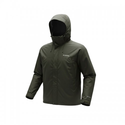 Columbia Olive Green Hooded Technical Jacket / Pre-Owned