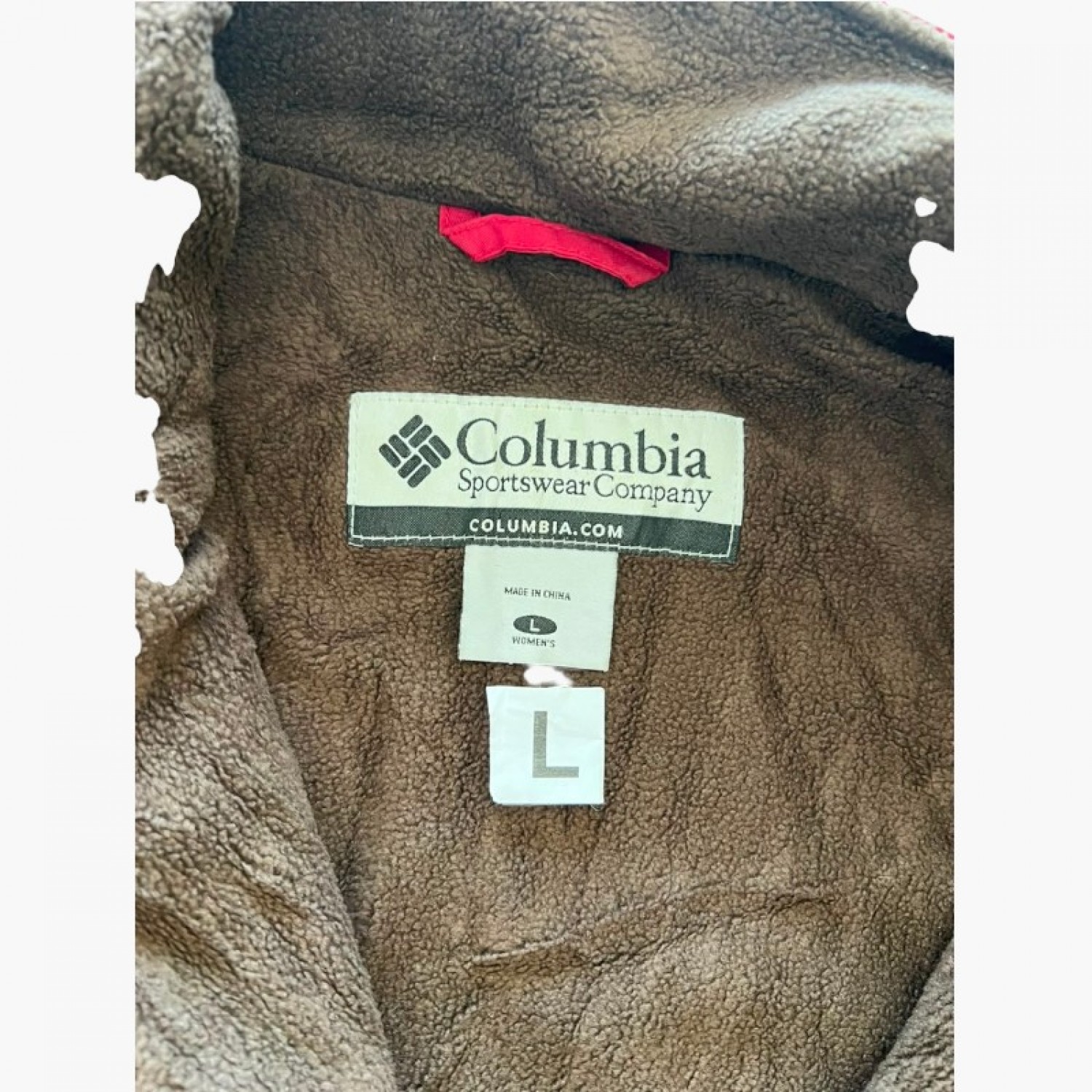 Columbia Red Full-Zip Lightweight Jacket / Pre-Owned