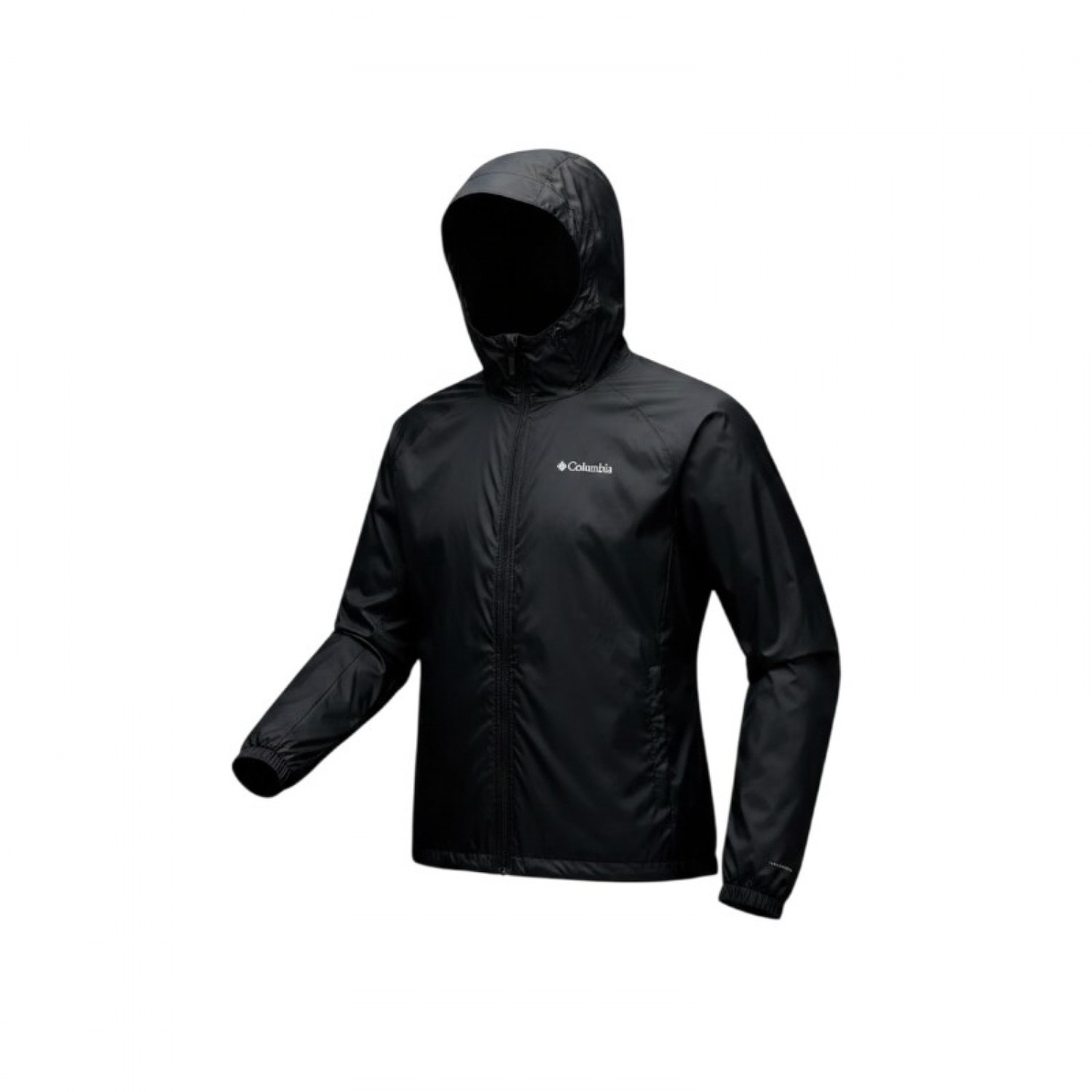 Columbia Black Hooded Lightweight Technical Jacket / Pre-Owned