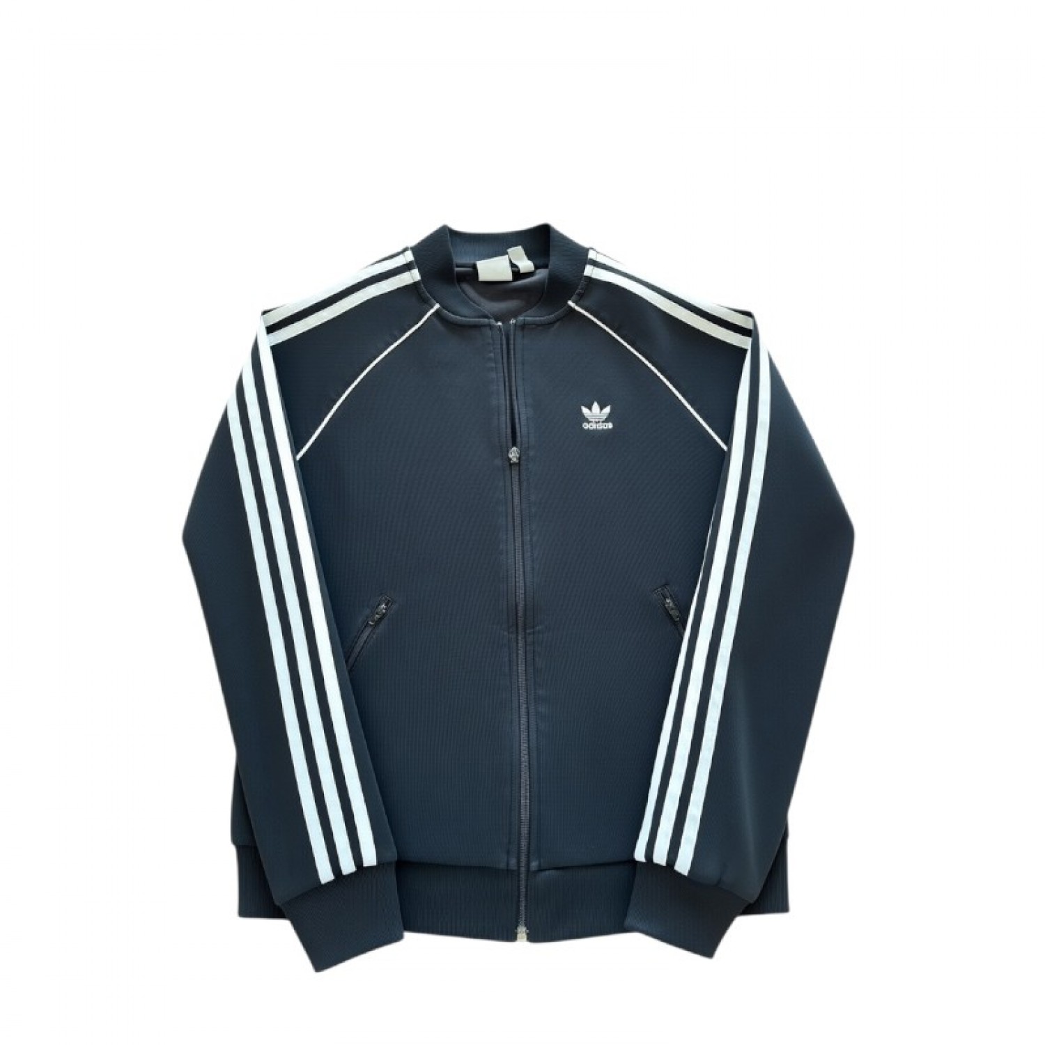 Adidas Originals Μαύρη Ζακέτα Track με Τρεις Ρίγες – Μέγεθος S / Pre-Owned