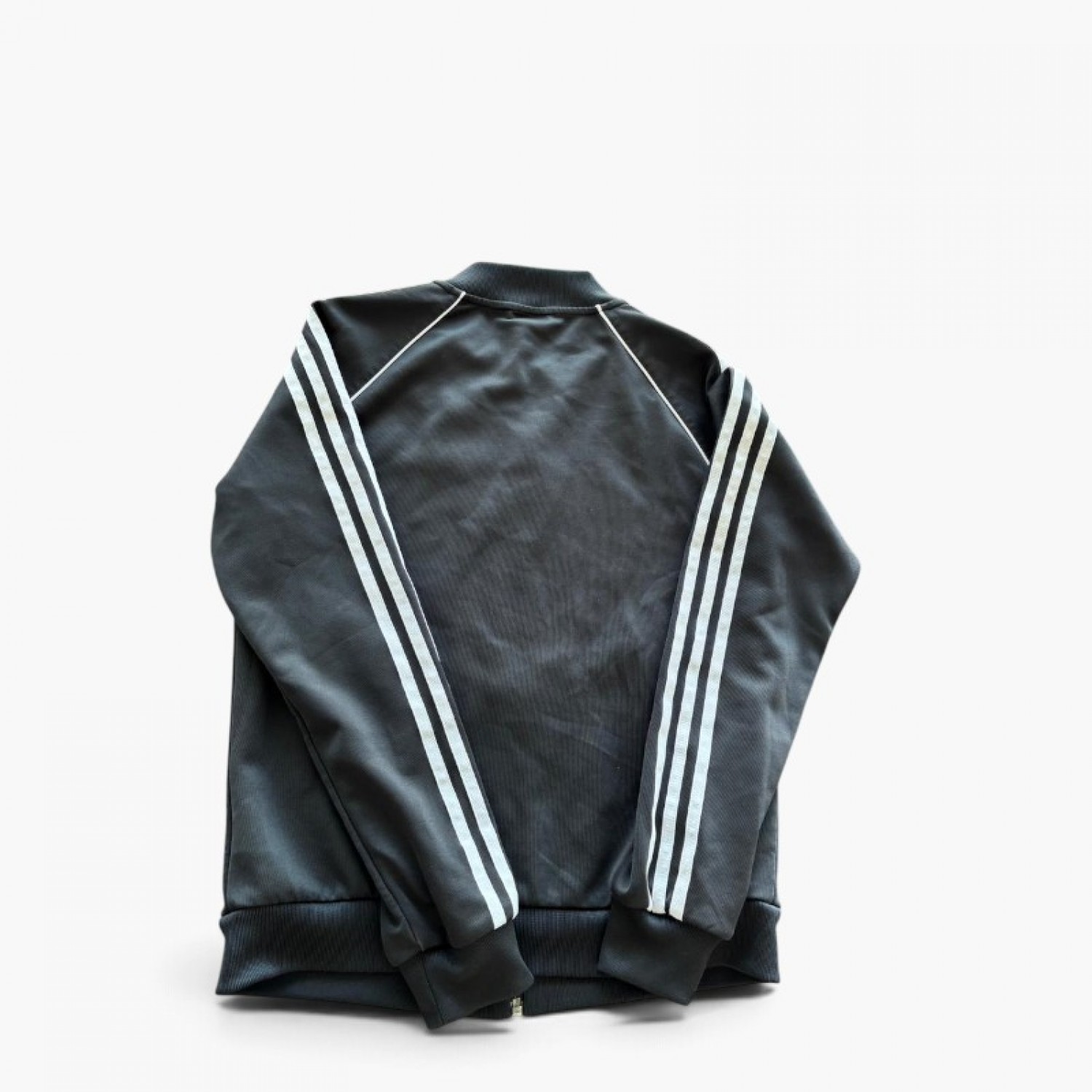 Adidas Originals Μαύρη Ζακέτα Track με Τρεις Ρίγες – Μέγεθος S / Pre-Owned