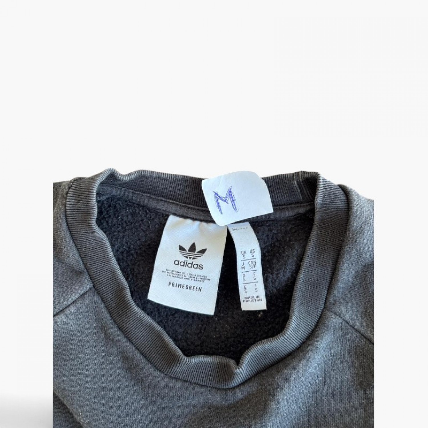 Adidas Originals Ανθρακί Φούτερ Crewneck Primegreen – Μέγεθος S / Pre-Owned