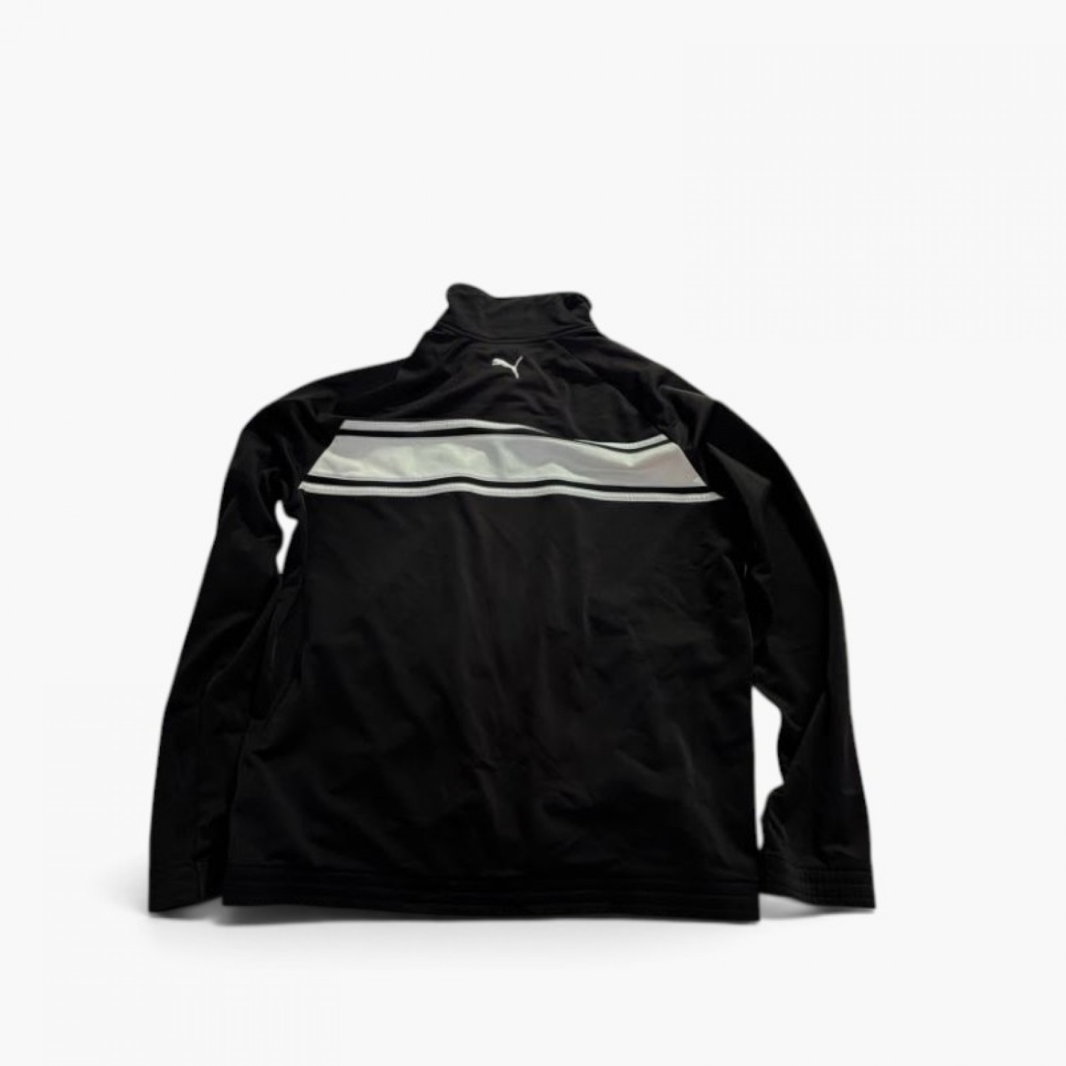 Puma Track Jacket Μαύρη με Λευκή Λωρίδα – Μέγεθος L / Pre-Owned