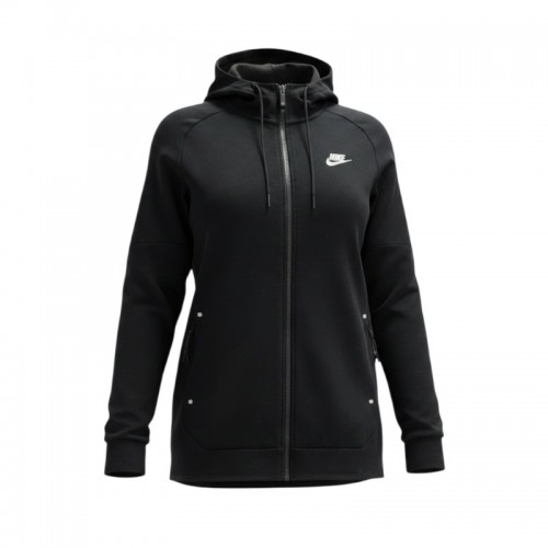 Nike Full Zip Hooded Jacket Μαύρη – Μέγεθος 2XL / Pre-Owned