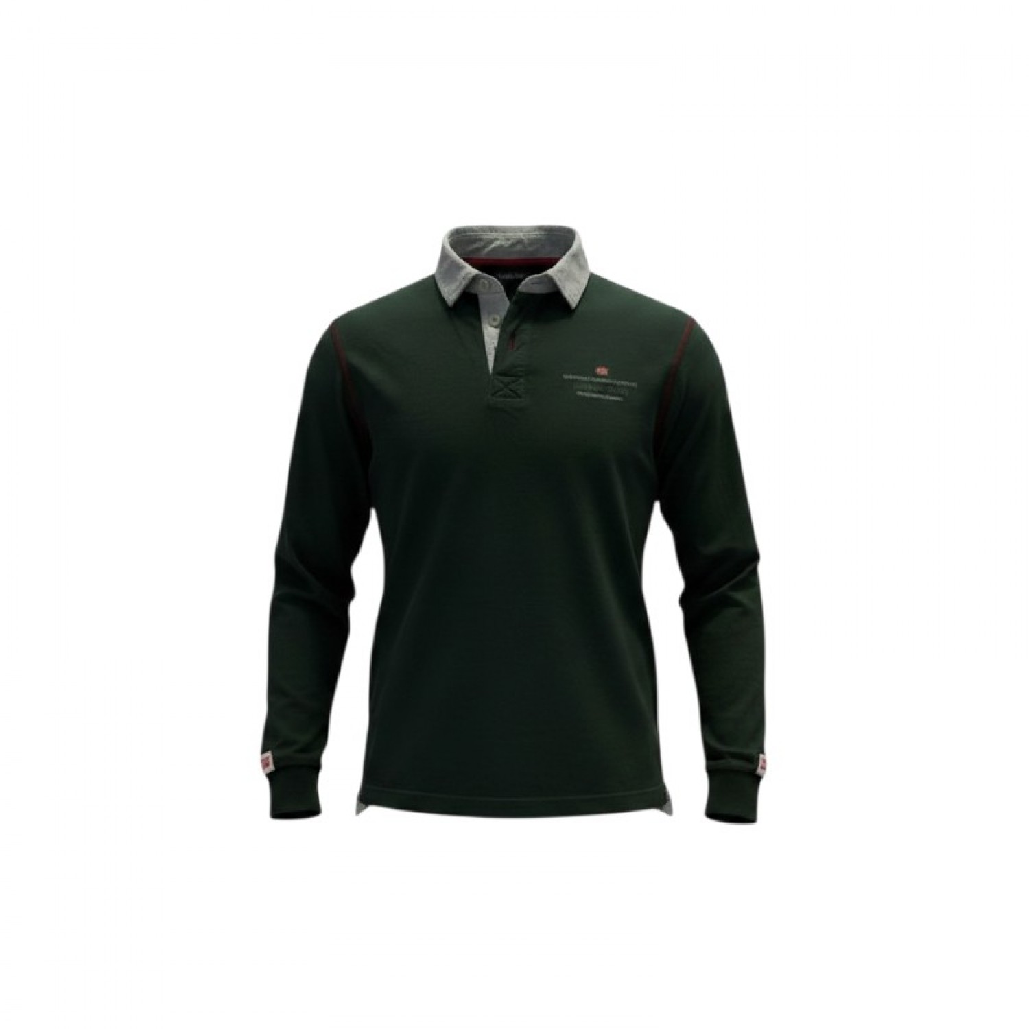 Napapijri Μακρυμάνικο Polo Rugby Πράσινο με Elbow Patches – Μέγεθος S / Pre-Owned