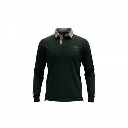 Napapijri Μακρυμάνικο Polo Rugby Πράσινο με Elbow Patches – Μέγεθος S / Pre-Owned