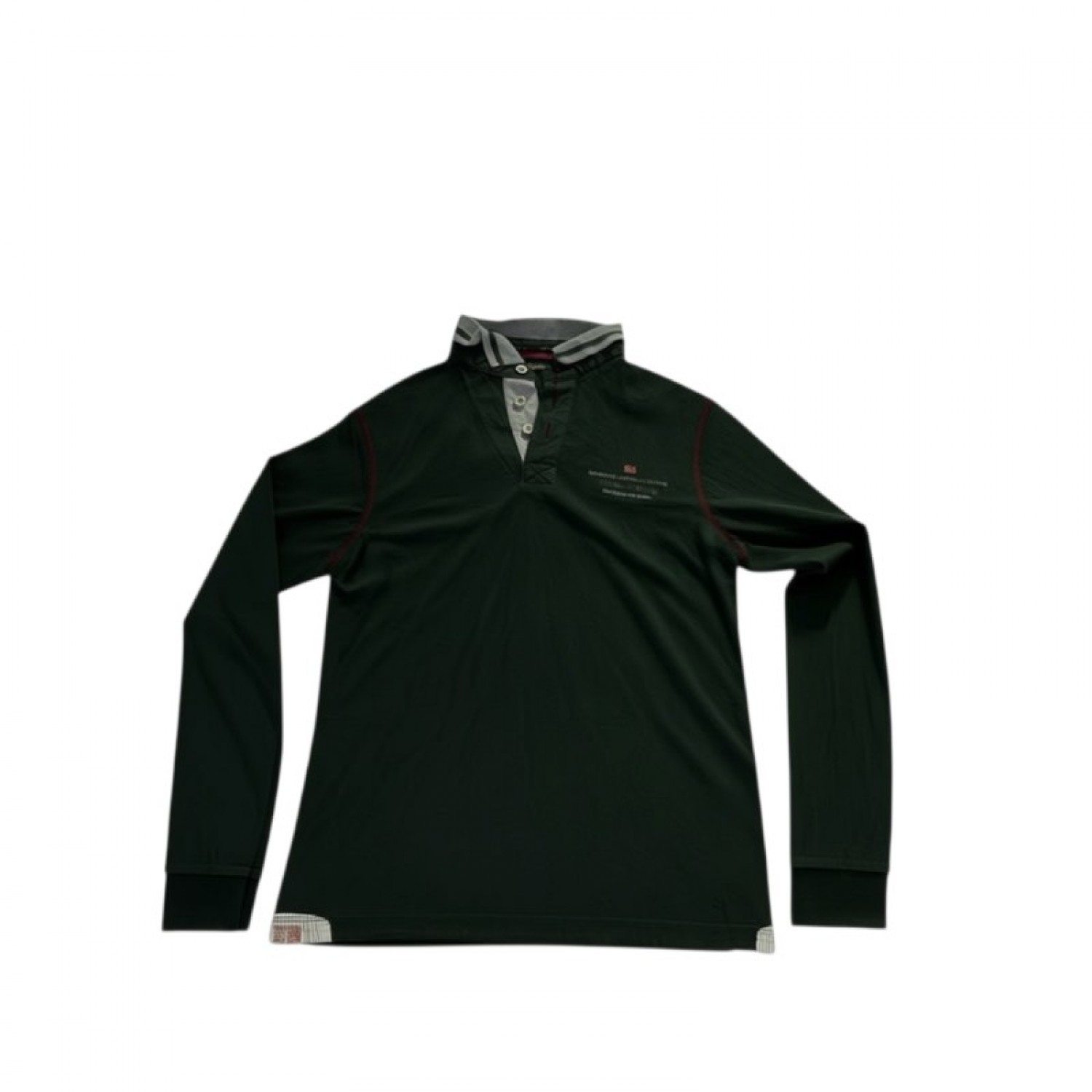 Napapijri Μακρυμάνικο Polo Rugby Πράσινο με Elbow Patches – Μέγεθος S / Pre-Owned