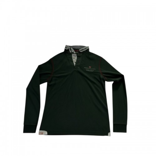 Napapijri Μακρυμάνικο Polo Rugby Πράσινο με Elbow Patches – Μέγεθος S / Pre-Owned