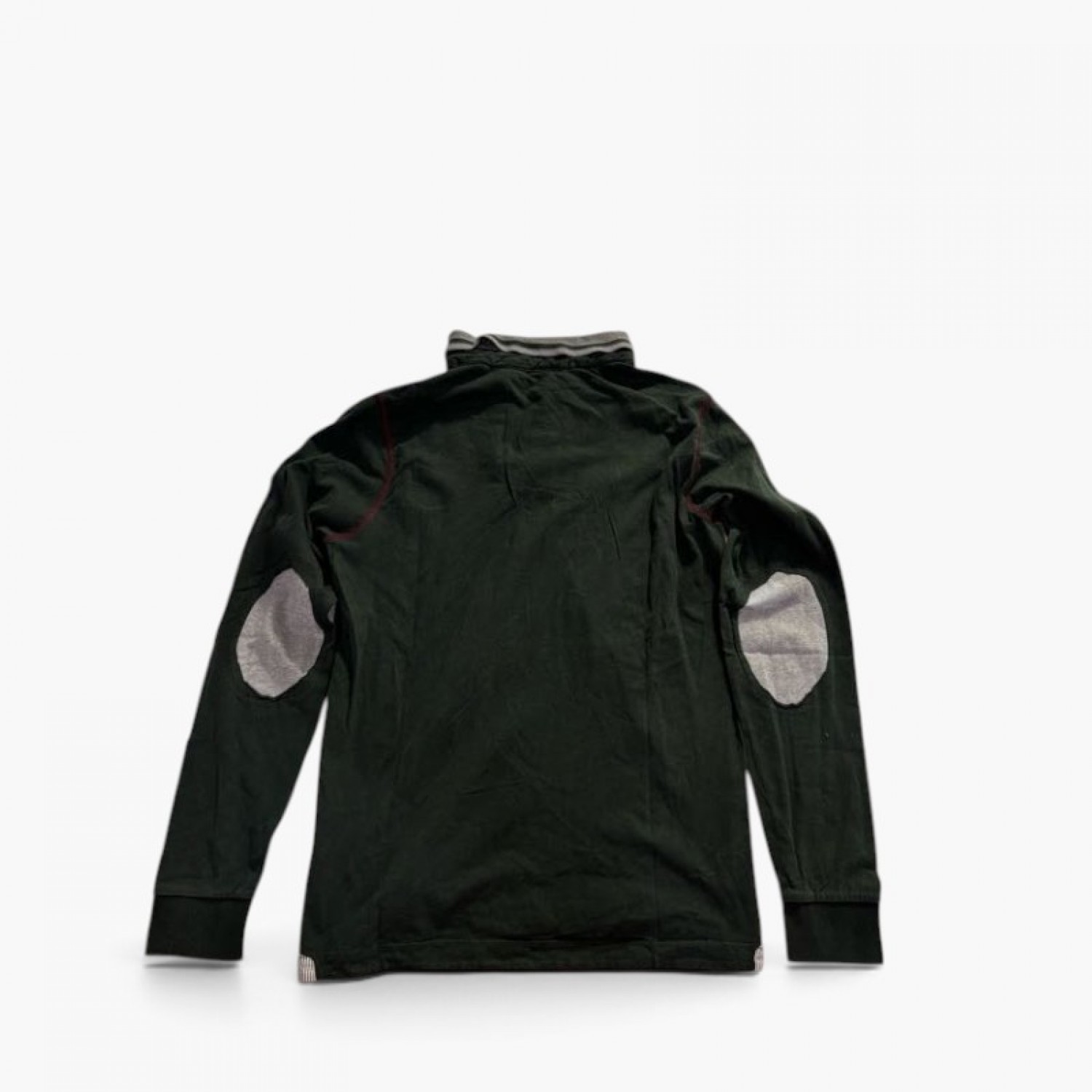 Napapijri Μακρυμάνικο Polo Rugby Πράσινο με Elbow Patches – Μέγεθος S / Pre-Owned