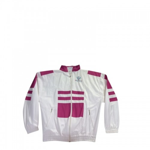 Λευκό/Φούξια Track Jacket με Branding Gucci – Μέγεθος L / Pre-Owned