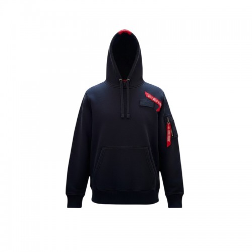 Alpha Industries Μαύρο Φούτερ Hoodie με Utility Τσέπη – Μέγεθος M / Pre-Owned