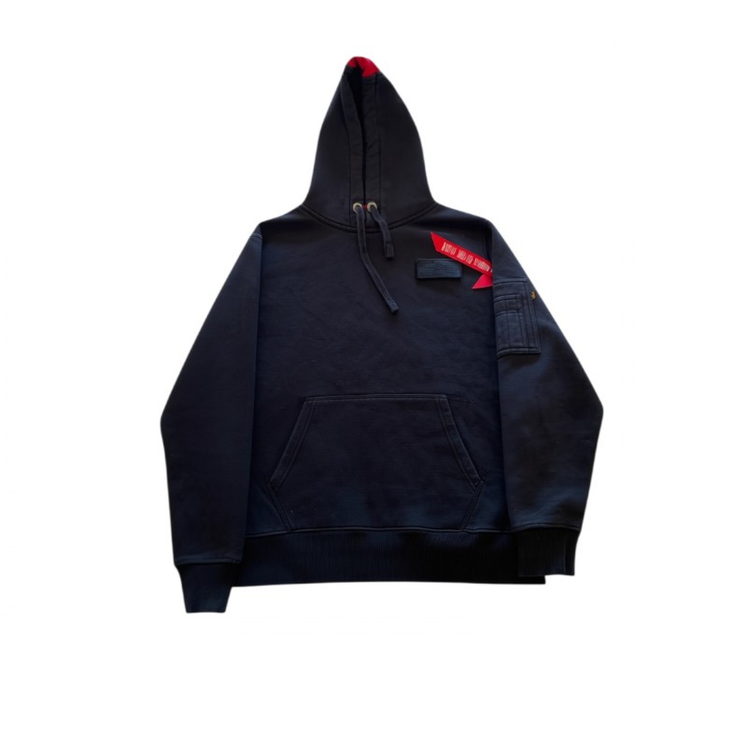 Alpha Industries Μαύρο Φούτερ Hoodie με Utility Τσέπη – Μέγεθος M / Pre-Owned