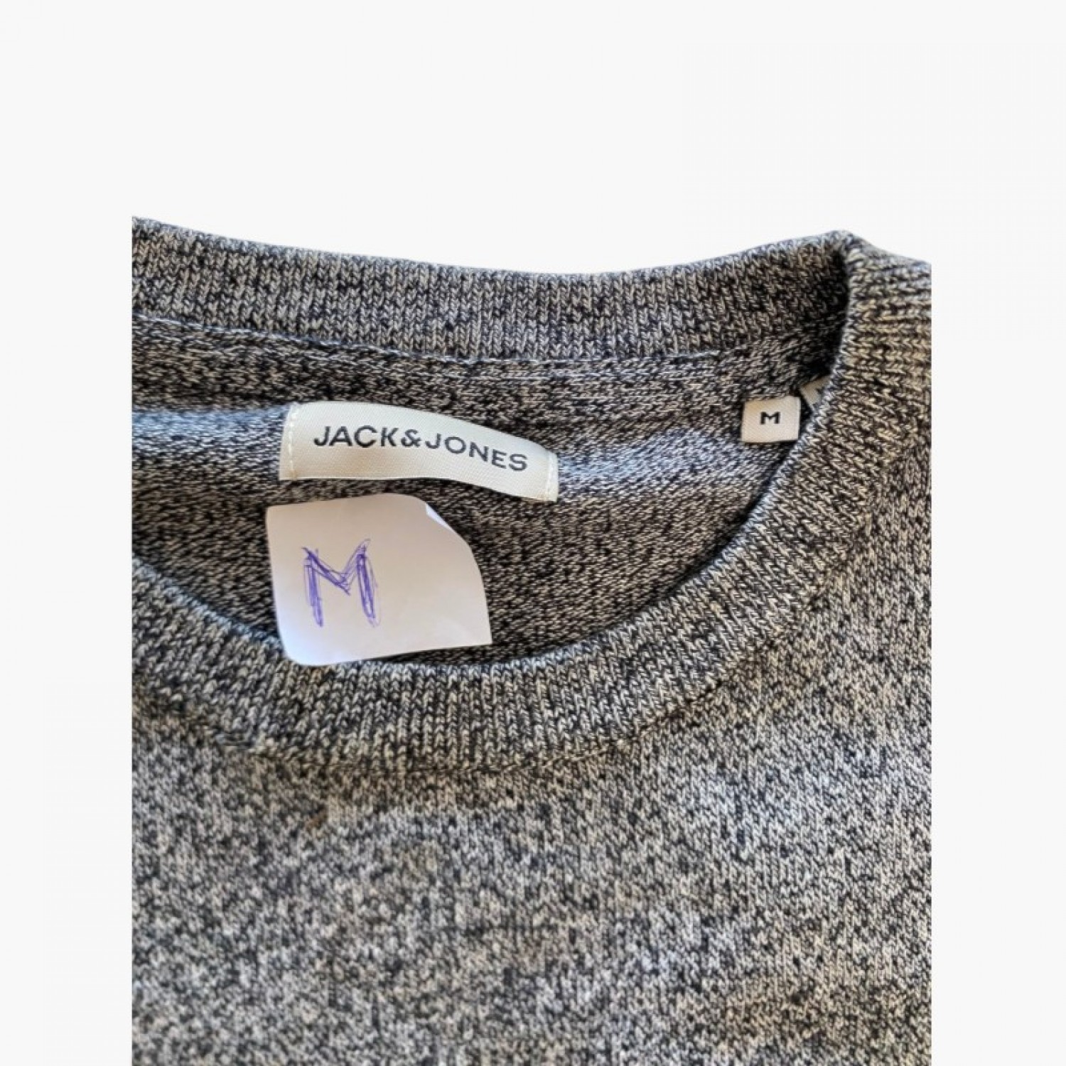 Jack & Jones Γκρι Πλεκτή Μπλούζα Crewneck – Μέγεθος M / Pre-Owned