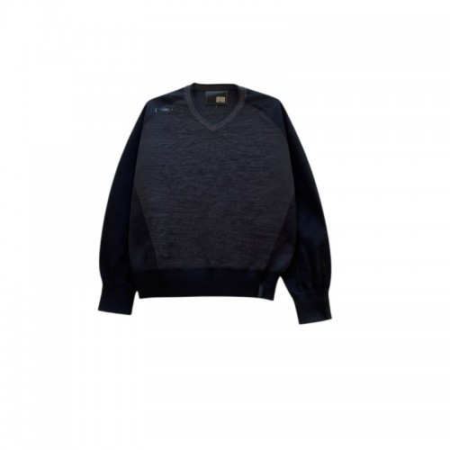 Jack & Jones Σκούρα Μπλε Πλεκτή Μπλούζα V-Neck – Μέγεθος L / Pre-Owned