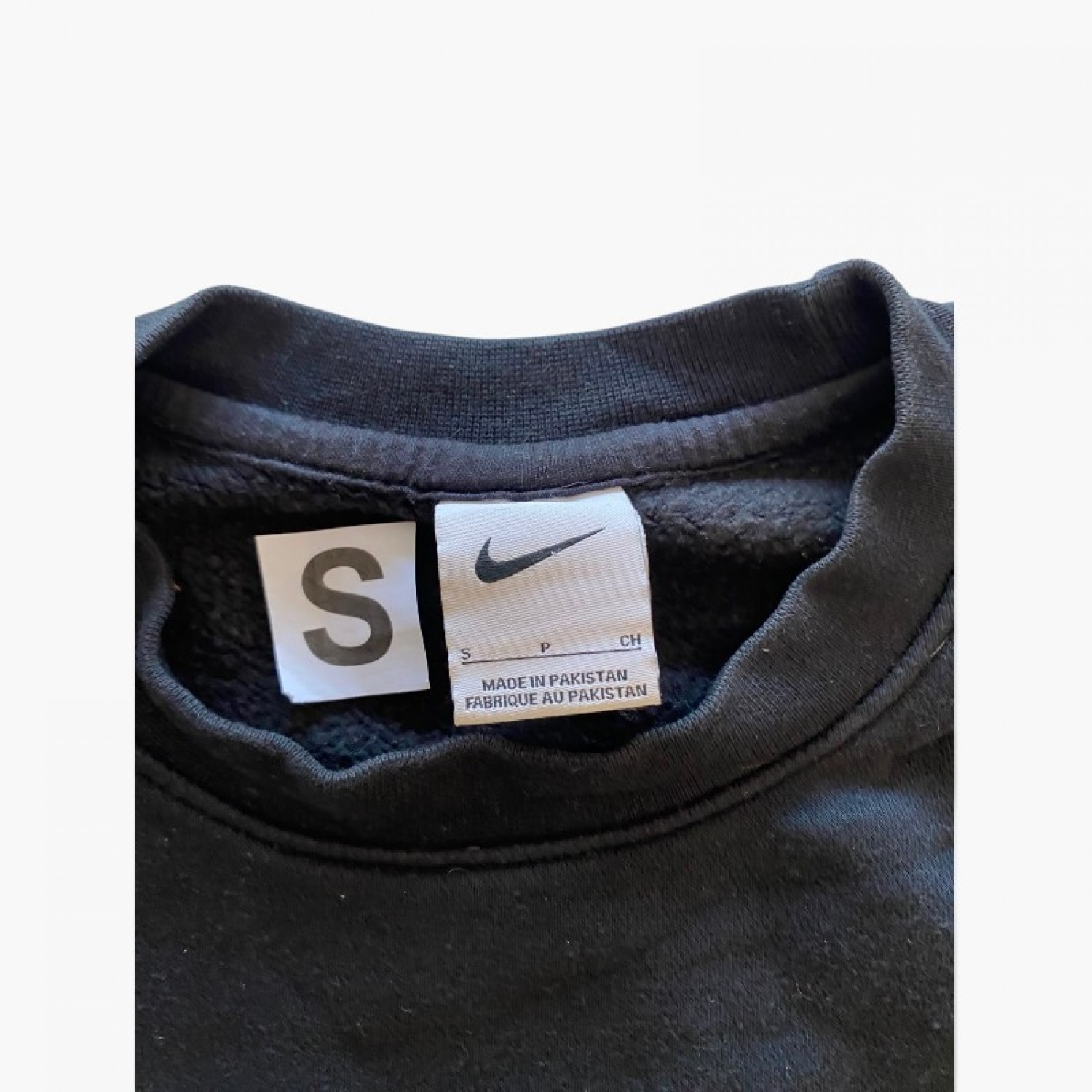 Nike Μαύρο Φούτερ Crewneck με Λευκό Swoosh – Μέγεθος S / Pre-Owned