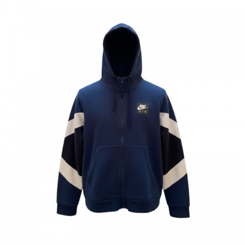 Nike Air Μπλε Ζακέτα Φούτερ Hoodie Color Block – Μέγεθος XL / Pre-Owned
