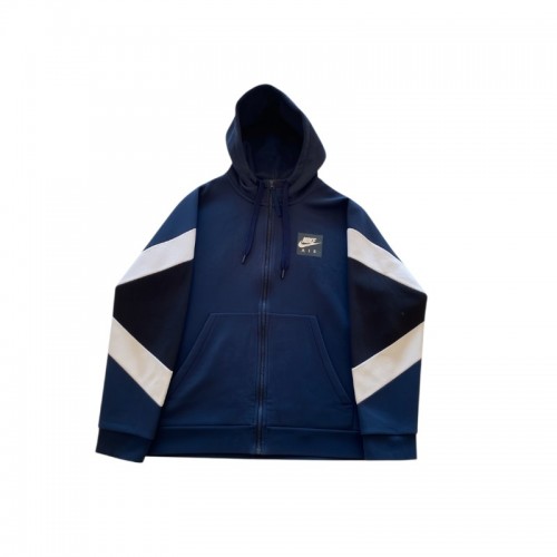 Nike Air Μπλε Ζακέτα Φούτερ Hoodie Color Block – Μέγεθος XL / Pre-Owned