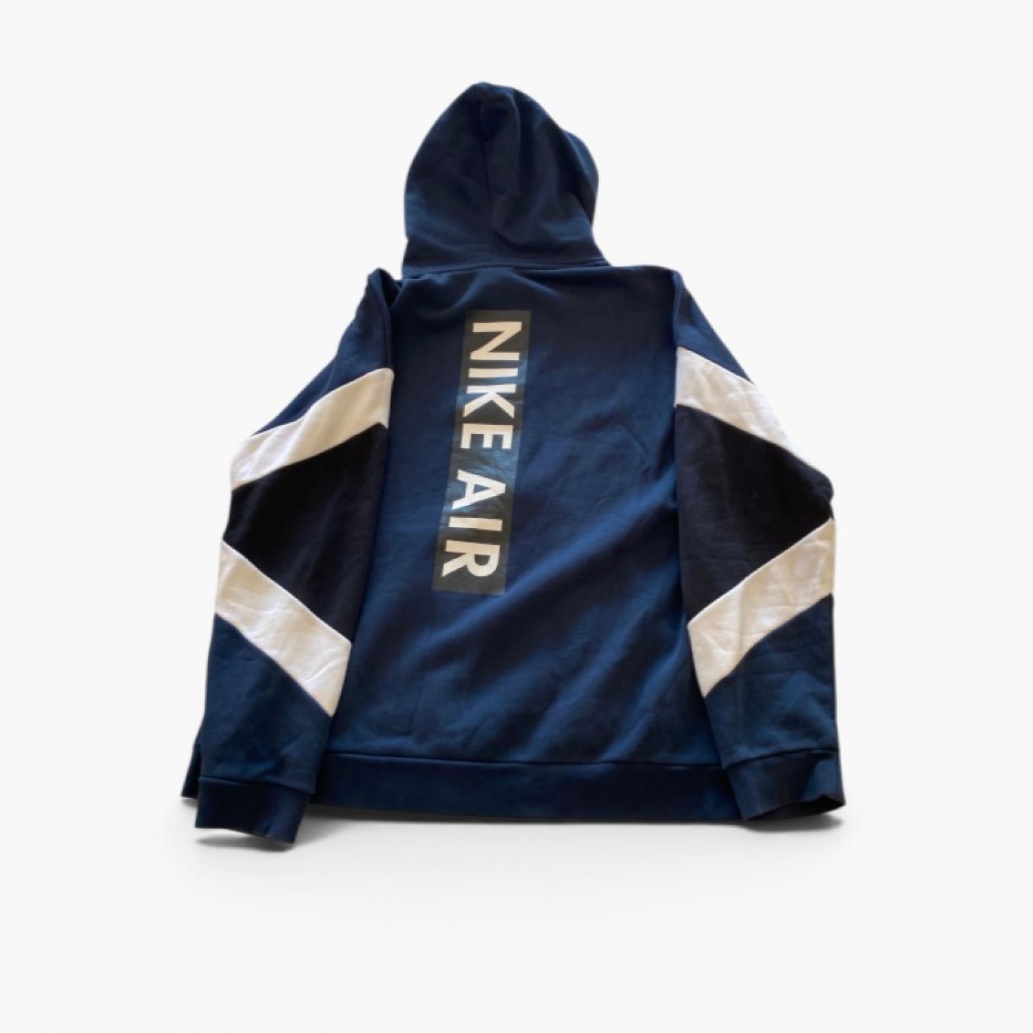 Nike Air Μπλε Ζακέτα Φούτερ Hoodie Color Block – Μέγεθος XL / Pre-Owned
