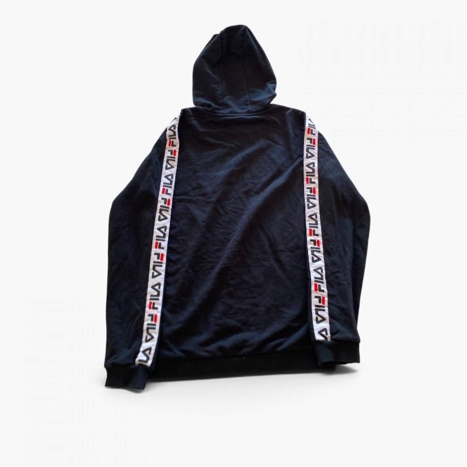 Fila Μαύρο Φούτερ Hoodie με Logo Tape – Μέγεθος M / Pre-Owned