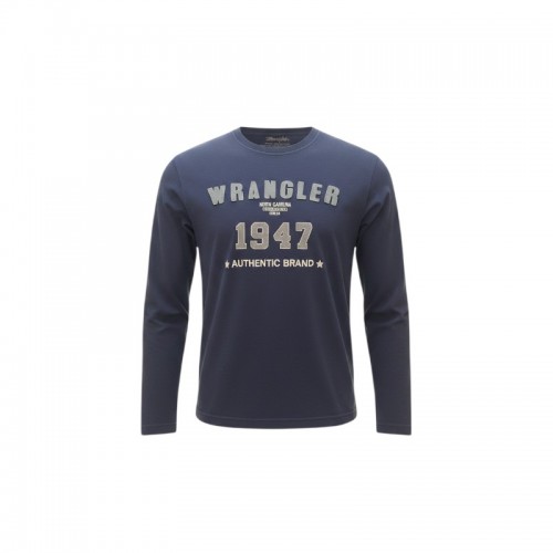 Wrangler Μπλε Μακρυμάνικη Μπλούζα 1947 – Μέγεθος L / Pre-Owned