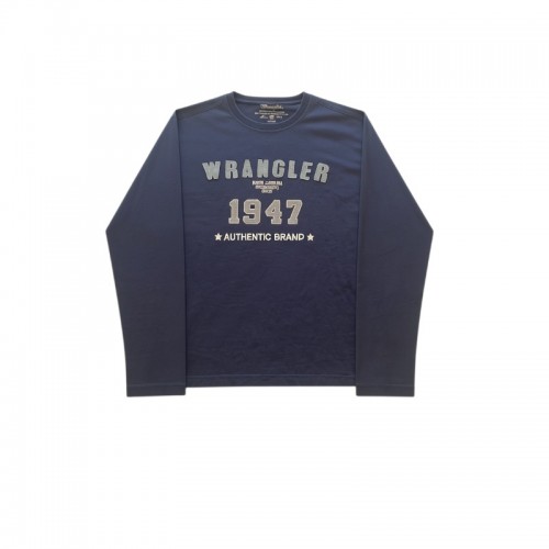Wrangler Μπλε Μακρυμάνικη Μπλούζα 1947 – Μέγεθος L / Pre-Owned
