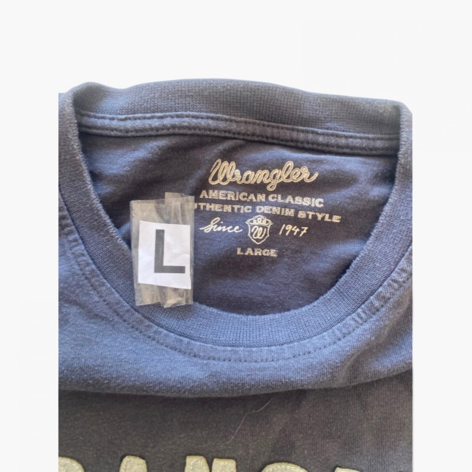Wrangler Μπλε Μακρυμάνικη Μπλούζα 1947 – Μέγεθος L / Pre-Owned