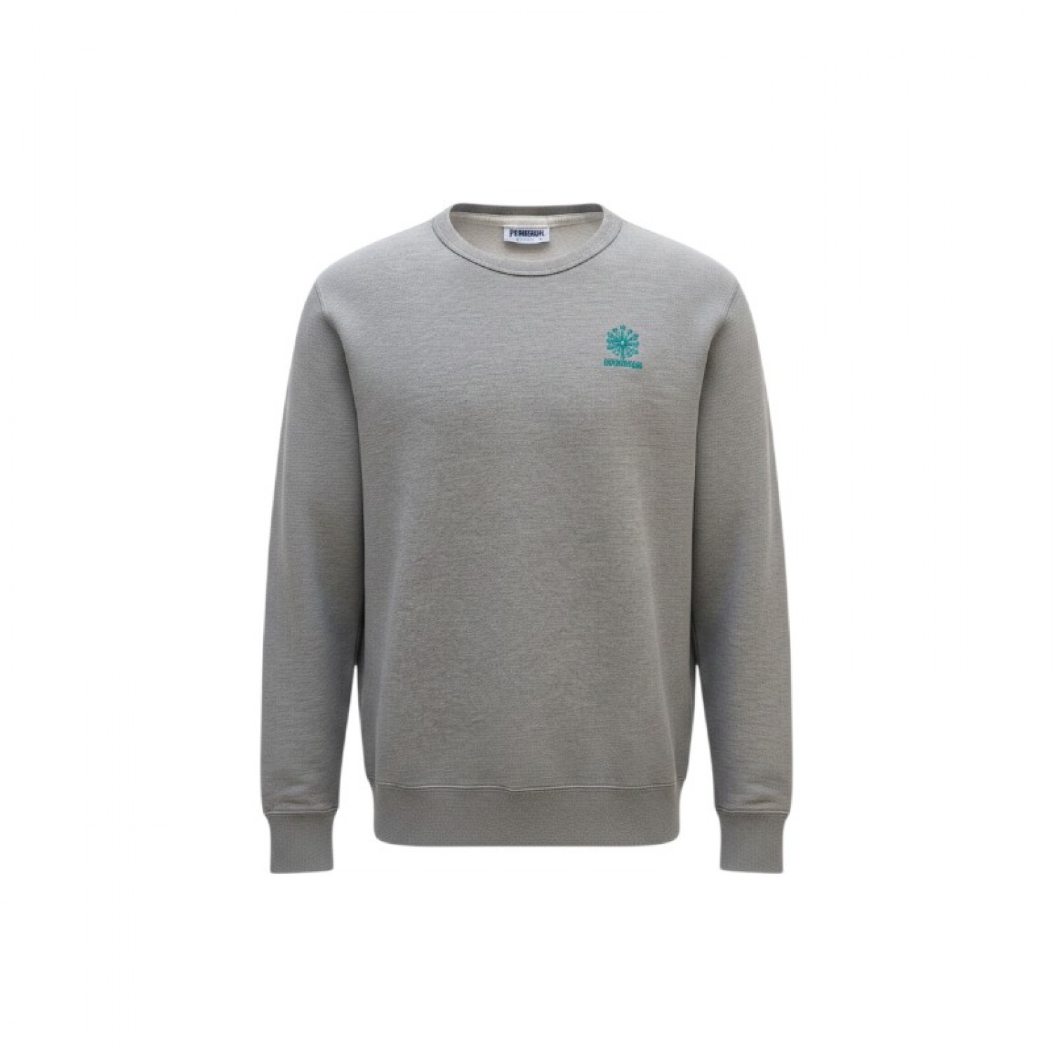 Reebok Classic Γκρι Φούτερ Crewneck με Πράσινο Λογότυπο – Μέγεθος L / Pre-Owned