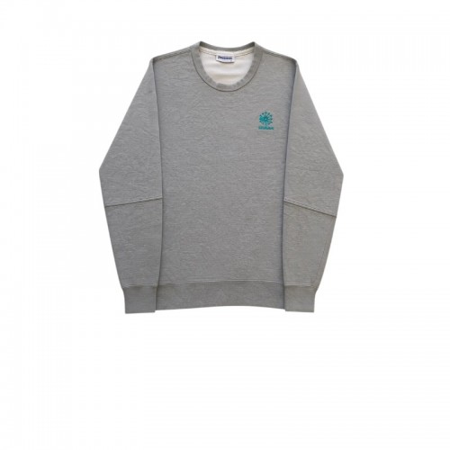 Reebok Classic Γκρι Φούτερ Crewneck με Πράσινο Λογότυπο – Μέγεθος L / Pre-Owned
