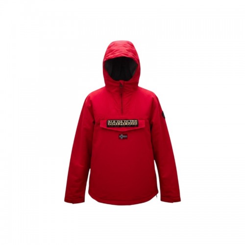 Napapijri Κόκκινο Μπουφάν Anorak με Κουκούλα – Μέγεθος M / Pre-Owned