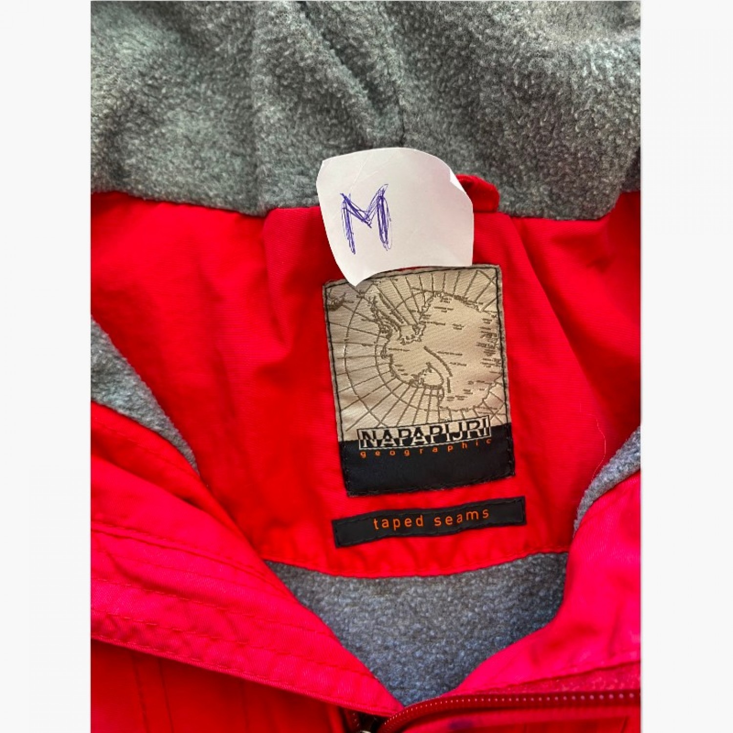 Napapijri Κόκκινο Μπουφάν Anorak με Κουκούλα – Μέγεθος M / Pre-Owned