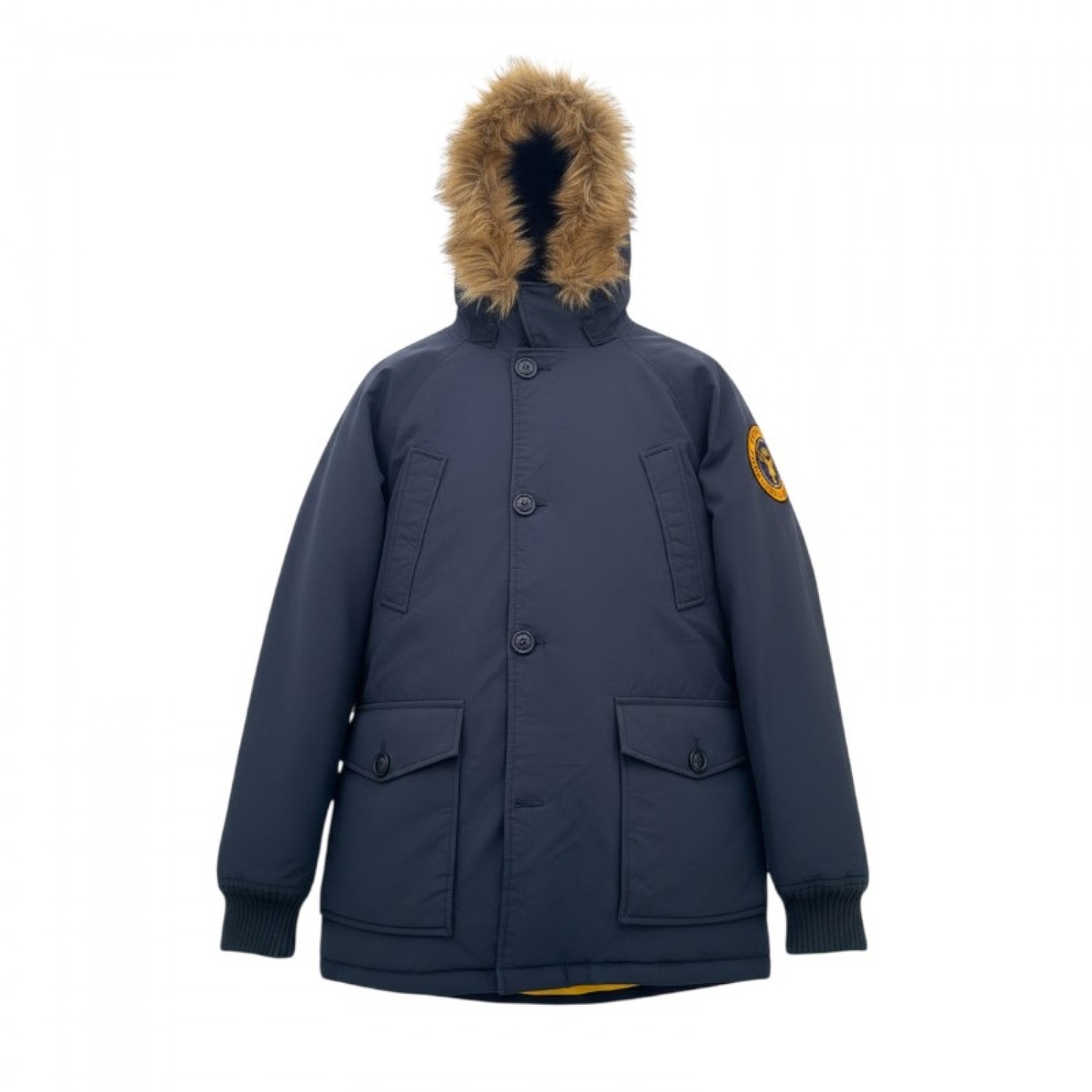Superdry Rescue Σκούρο Μπλε Παρκά με Γούνα – Μέγεθος XL / Pre-Owned