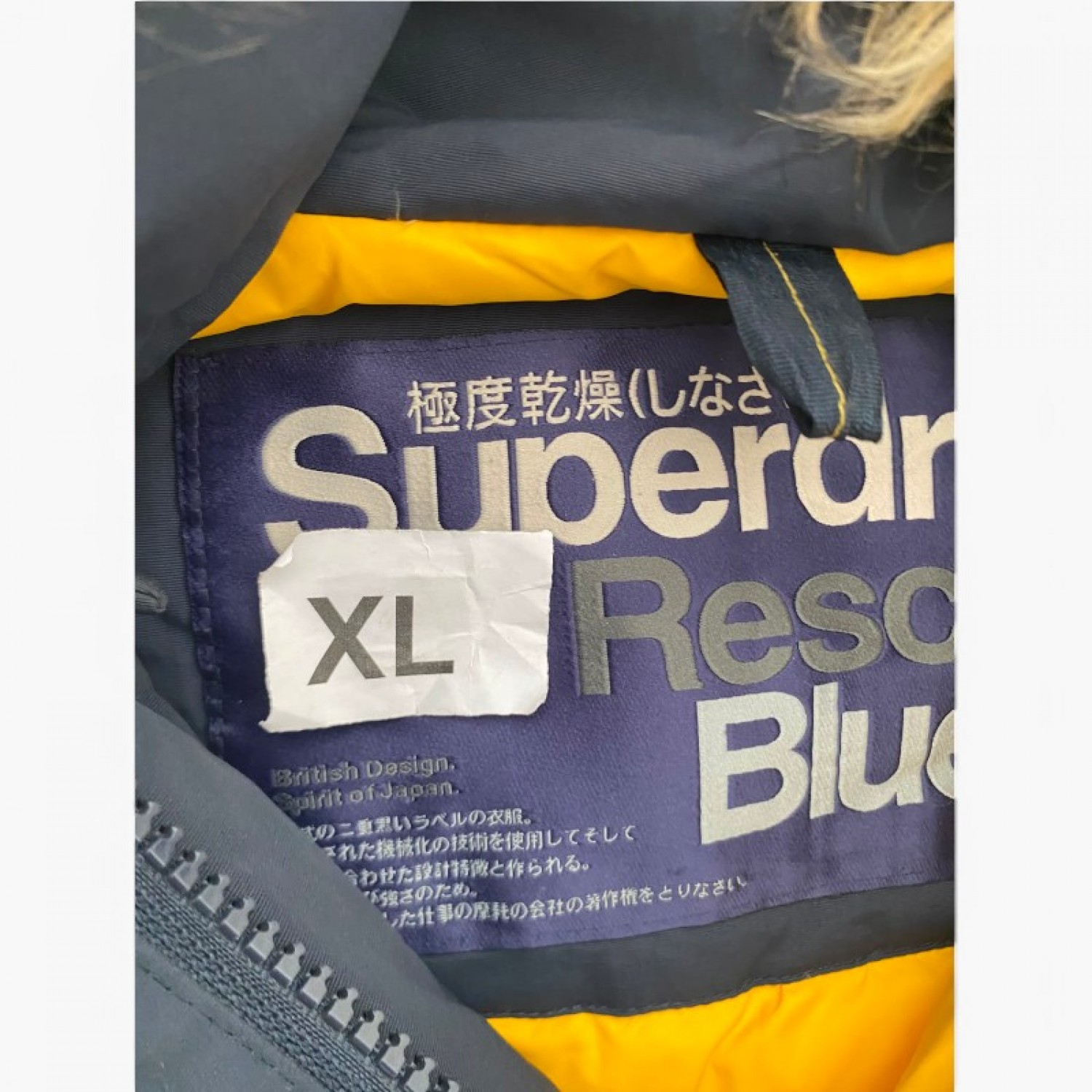 Superdry Rescue Σκούρο Μπλε Παρκά με Γούνα – Μέγεθος XL / Pre-Owned