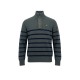 PME Legend Γκρι Ριγέ Πουλόβερ Half-Zip – Μέγεθος M / Pre-Owned