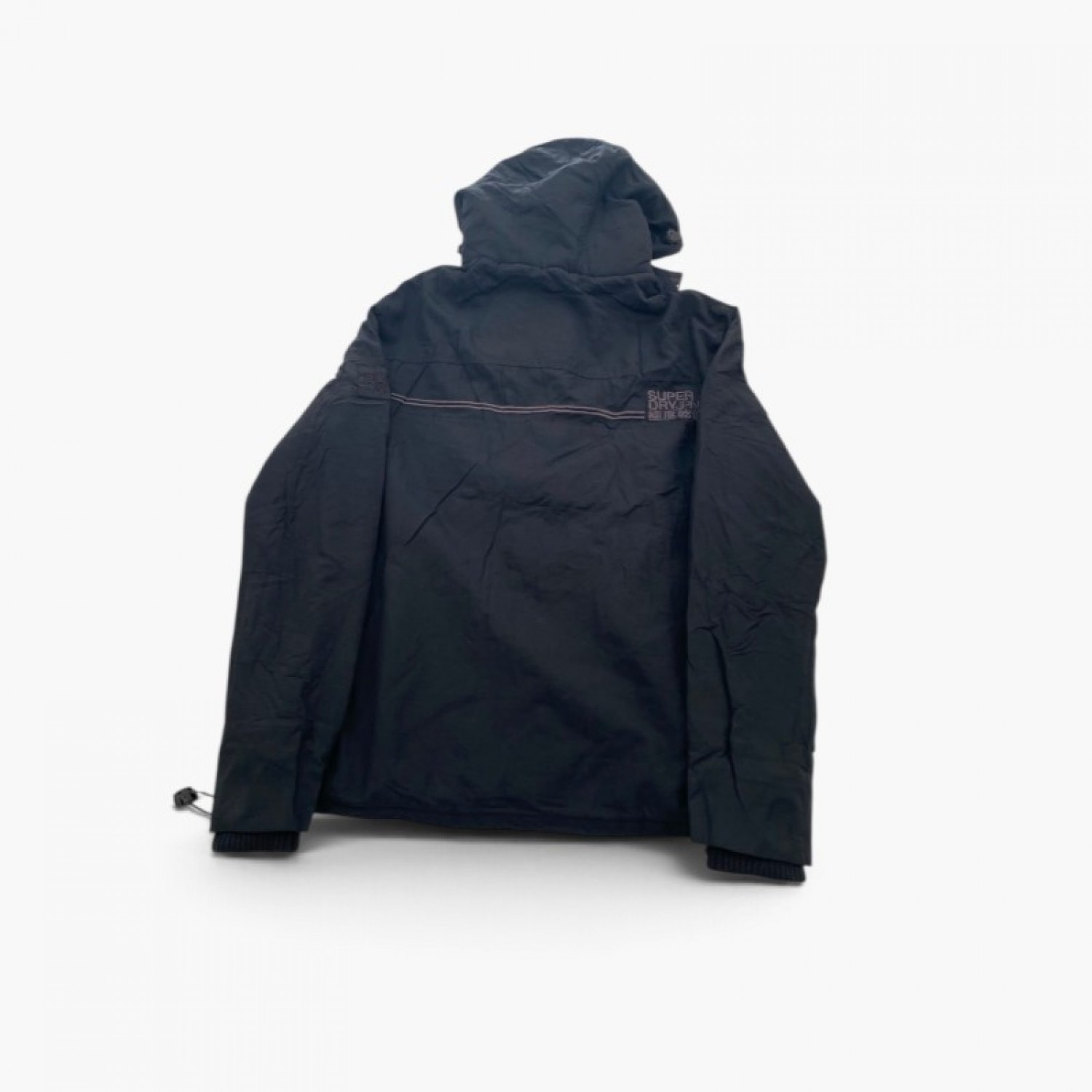 Superdry Wind Sport Μαύρο Μπουφάν με Κουκούλα – Μέγεθος L / Pre-Owned