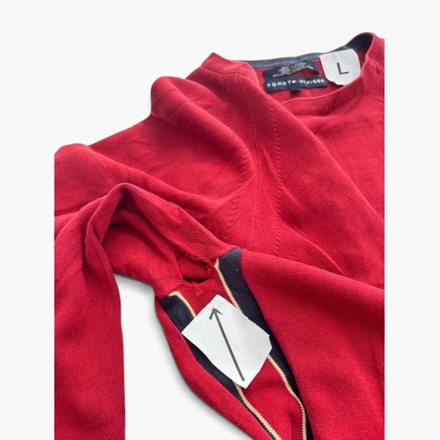 Tommy Hilfiger Crew Neck Πουλόβερ Κόκκινο L / Pre-Owned