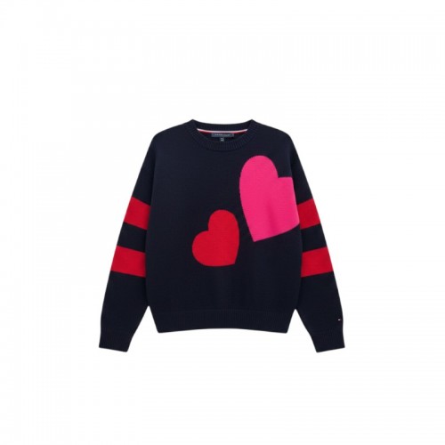 Tommy Hilfiger Heart Graphic Πουλόβερ Navy Μπλε S / Pre-Owned
