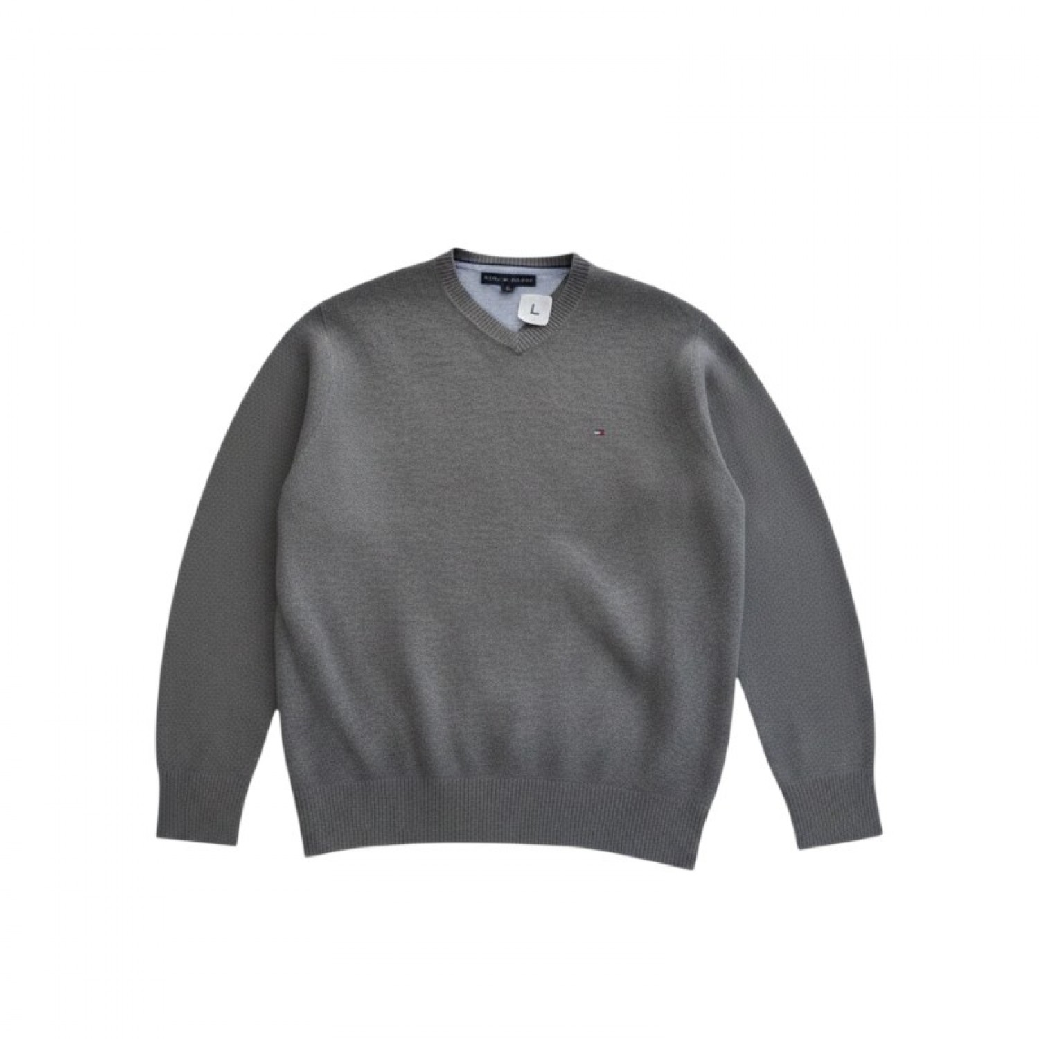 Tommy Hilfiger Classic Crew Neck Πουλόβερ Γκρι XL / Pre-Owned
