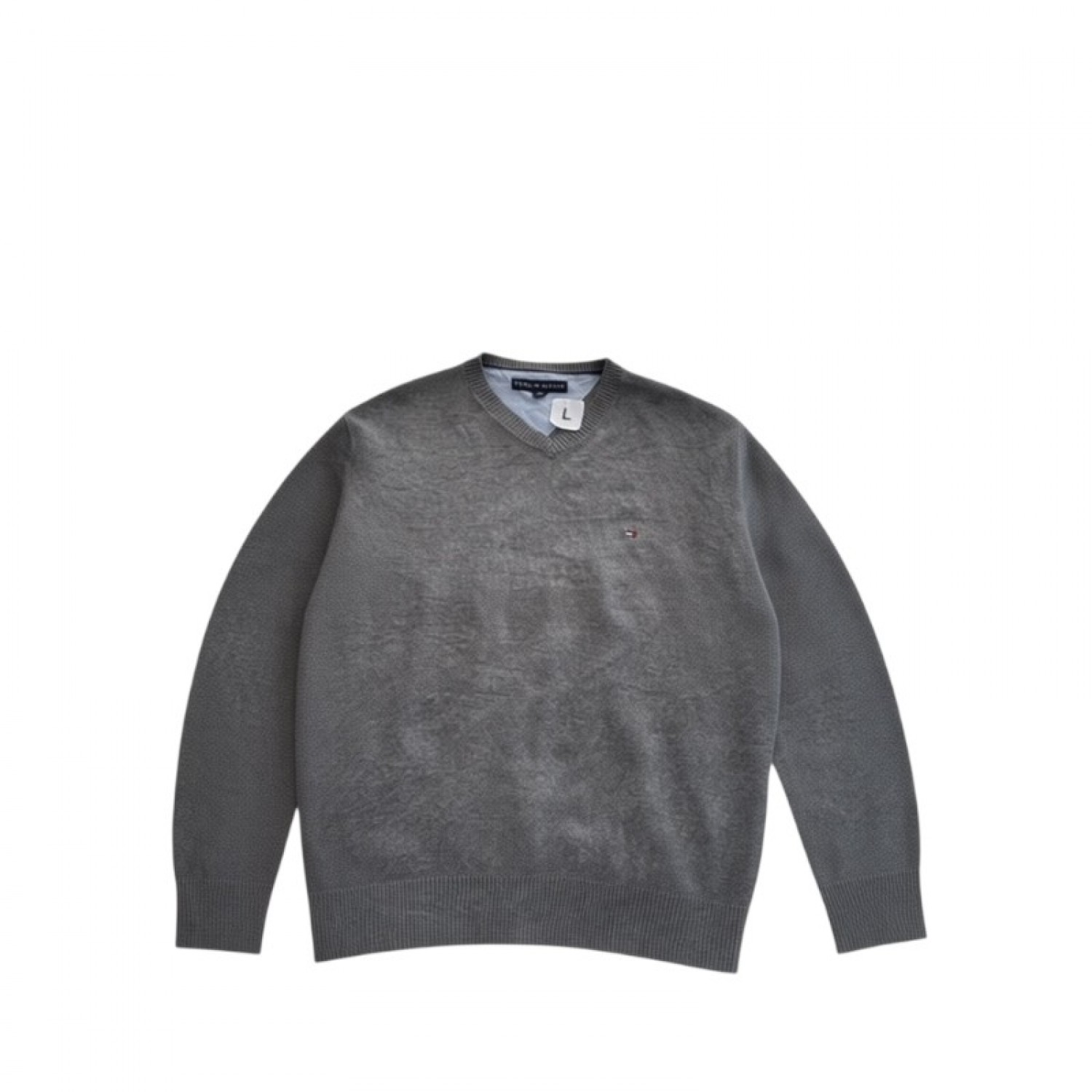 Tommy Hilfiger Classic Crew Neck Πουλόβερ Γκρι XL / Pre-Owned