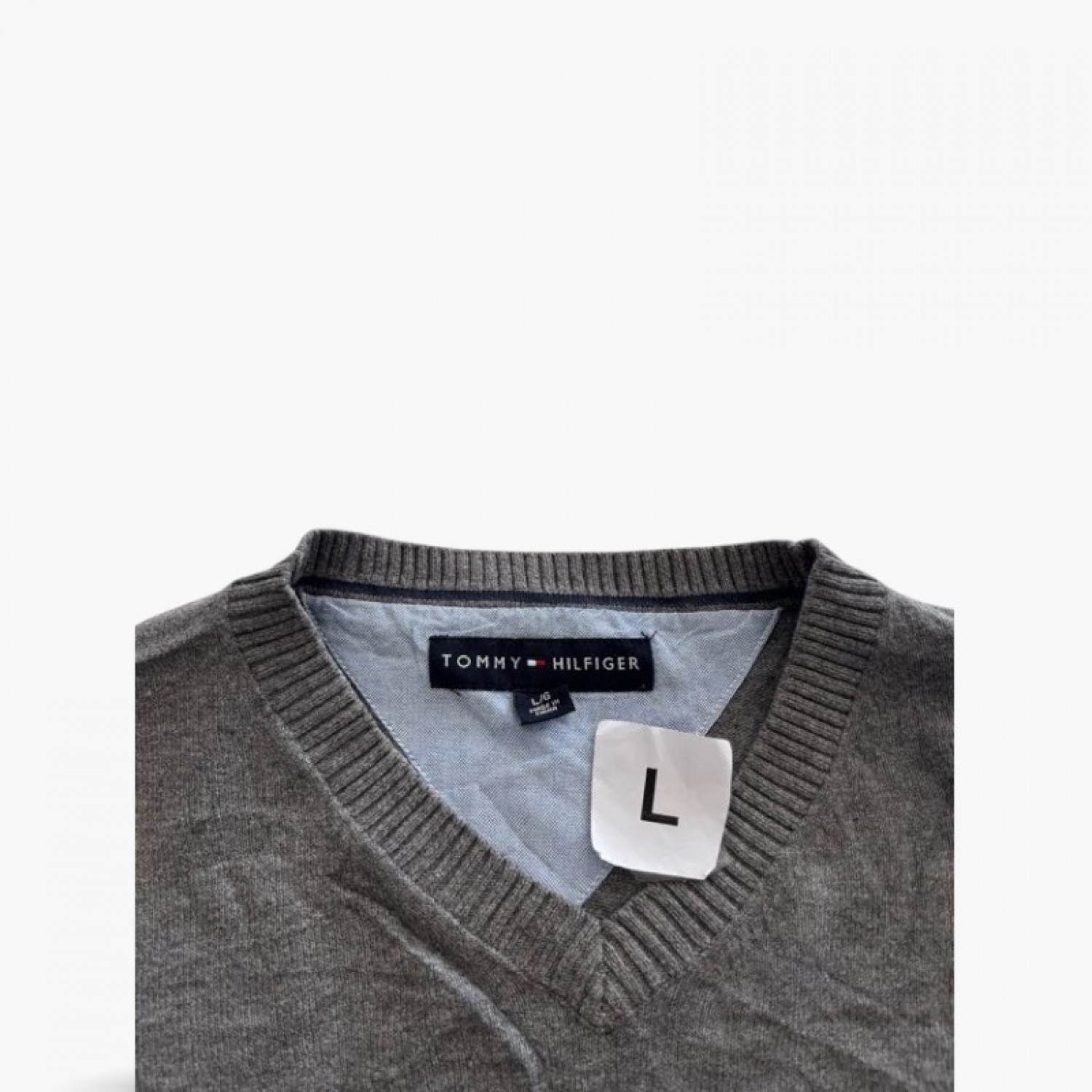 Tommy Hilfiger Classic Crew Neck Πουλόβερ Γκρι XL / Pre-Owned