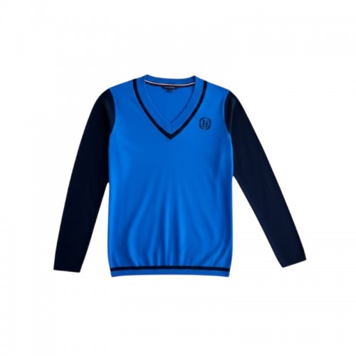 Tommy Hilfiger Classic V-Neck Πουλόβερ Navy S / Pre-Owned