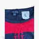 Tommy Hilfiger Striped Logo Πουλόβερ Navy Κόκκινο L / Pre-Owned